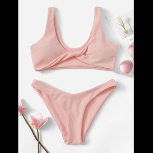 NWT Pink Twist Back Suit